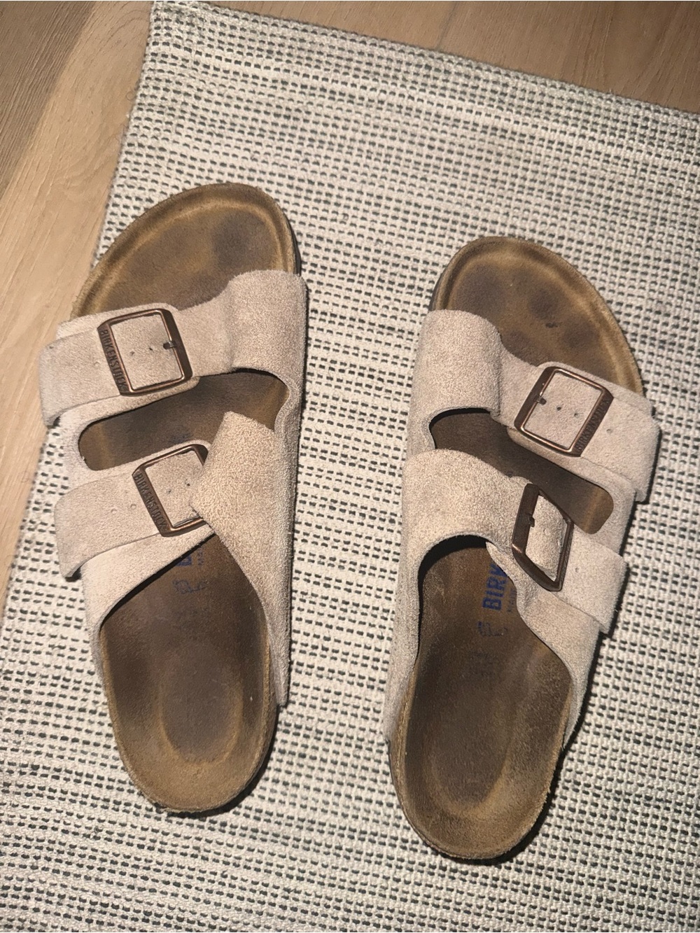 Birkenstock Suede taupe Arizona sandals